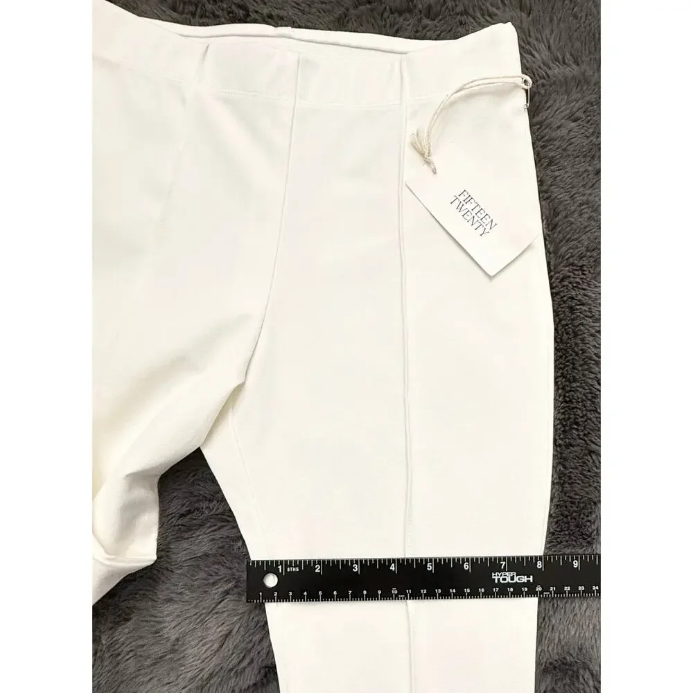 NWT Fifteen Twenty Off White Sigourney Pintuck Wide Leg Pants Size XS